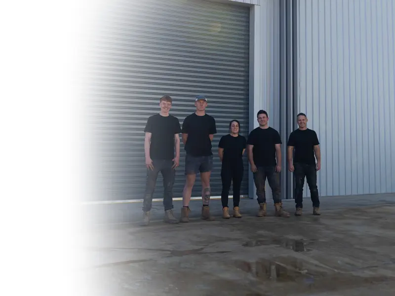 The Central Vic Jetting team outside their East Bendigo workshop